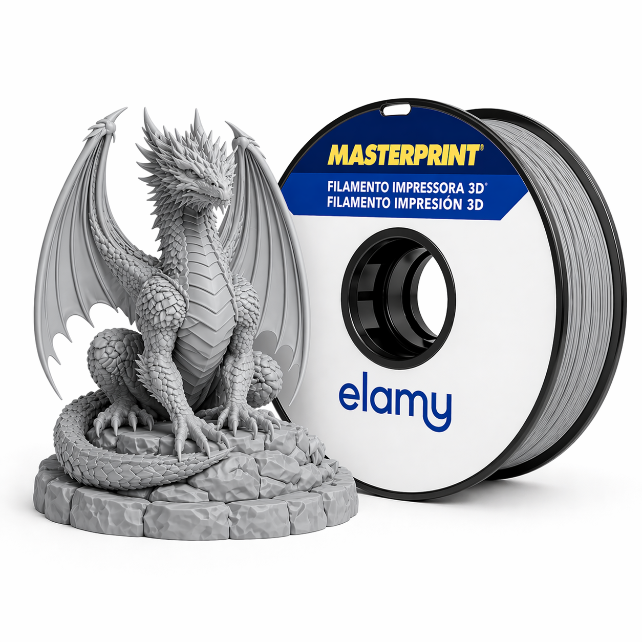 Master Print - PLA High Speed - Cinza Claro - 1 kg