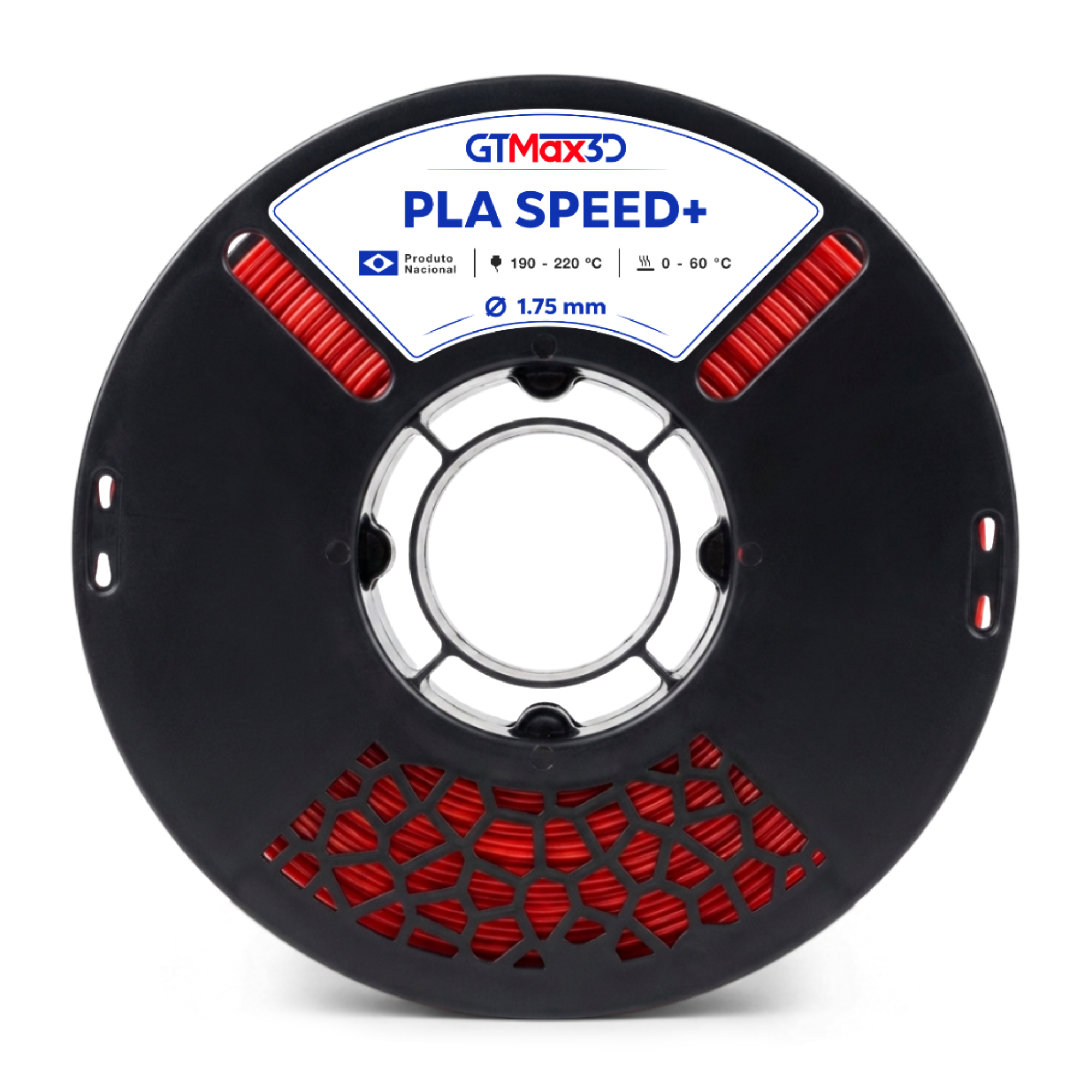 GTmax 3D - PLA High Speed - Vermelho - 1 kg