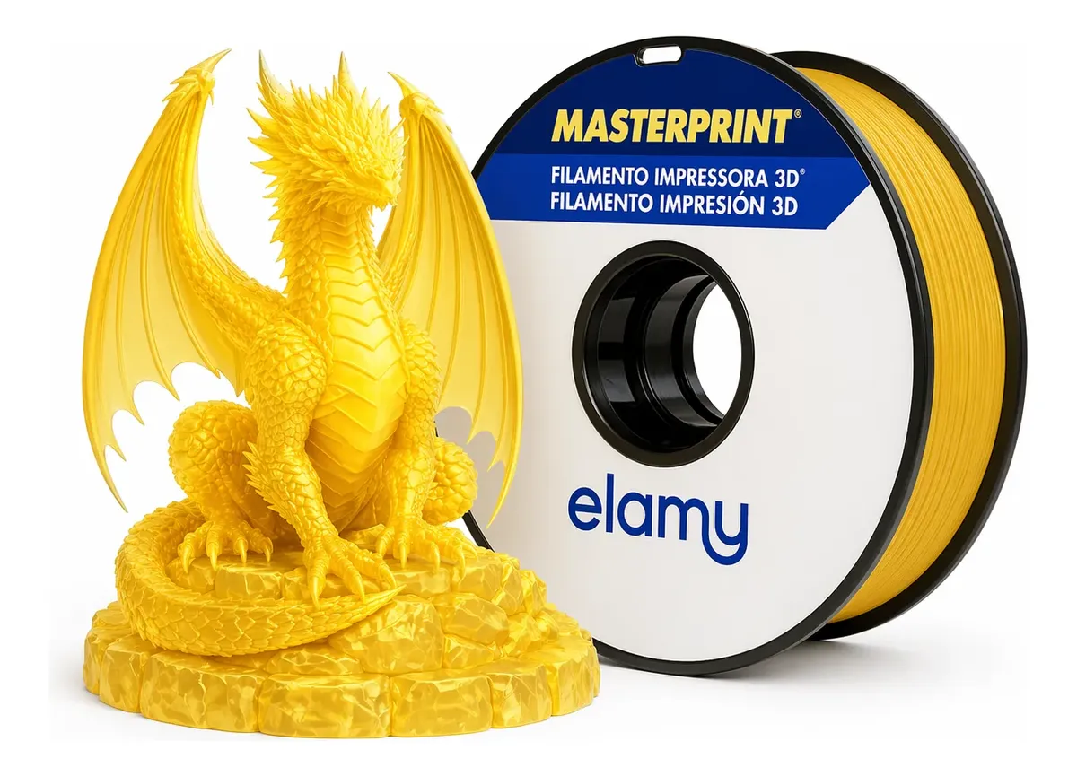 Master Print - PETG - Translúcido Amarelo - 1 kg