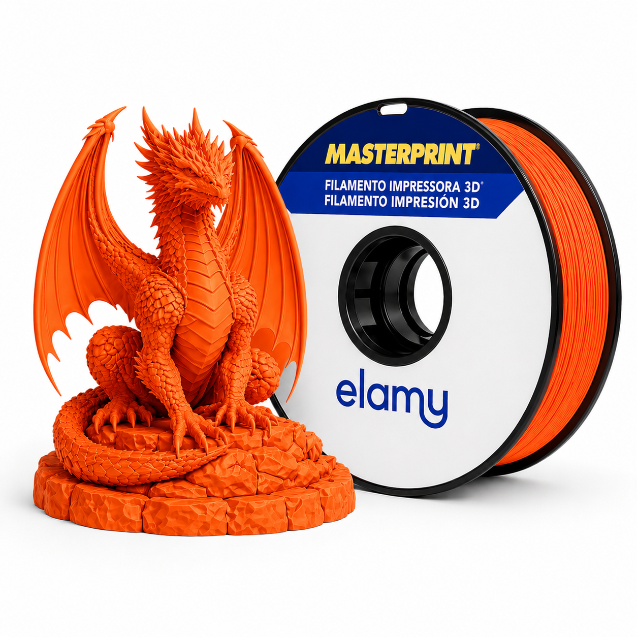 Master Print - PLA High Speed - Laranja - 1 kg