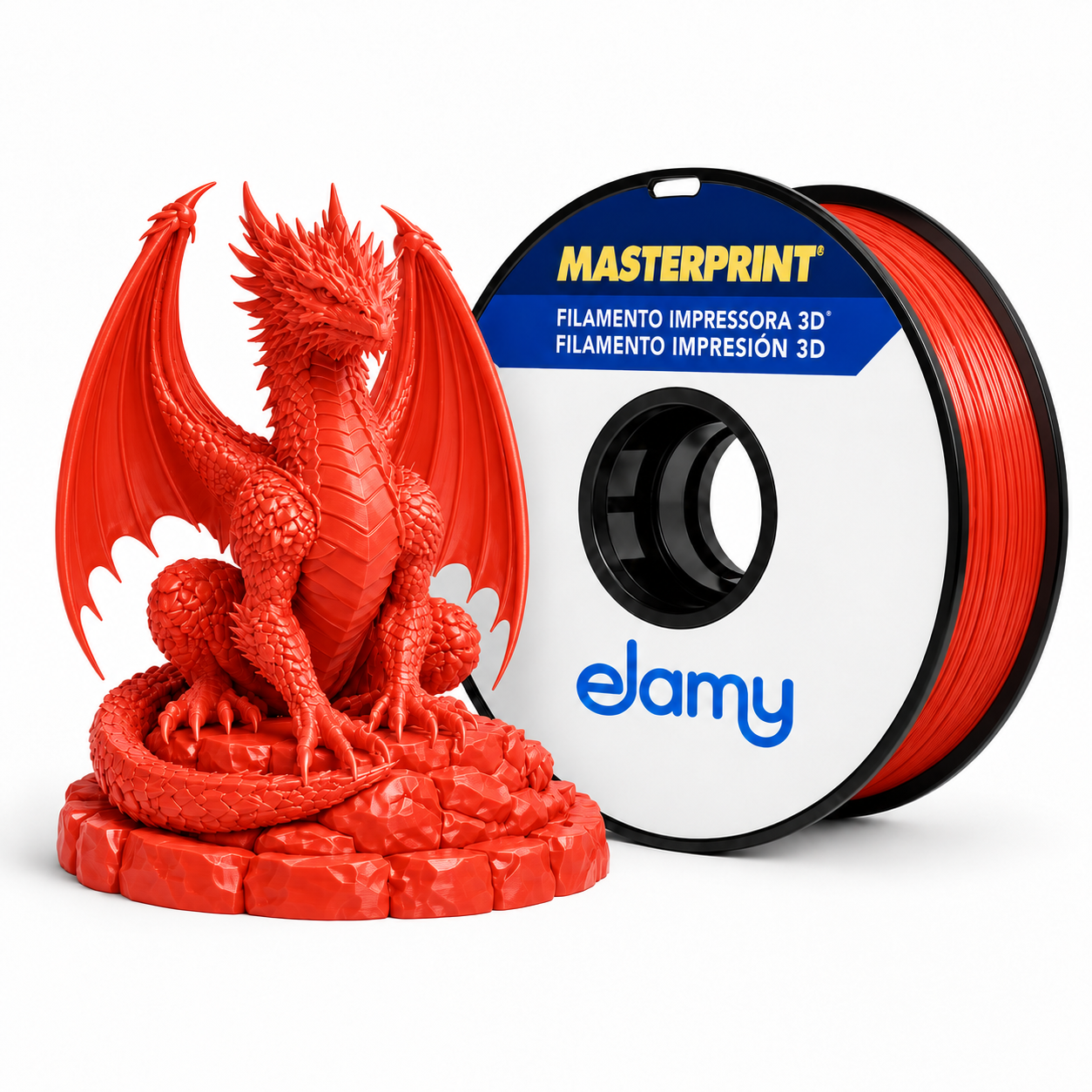 Master Print - PETG - Translúcido Vermelho - 1 kg