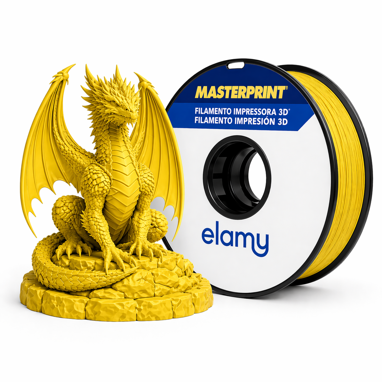 Master Print - PLA High Speed - Amarelo - 1 kg