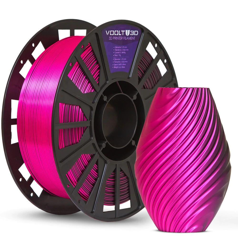 Voolt 3D - PLA Silk - Duo Shadow Rosa e Preto - 1 kg