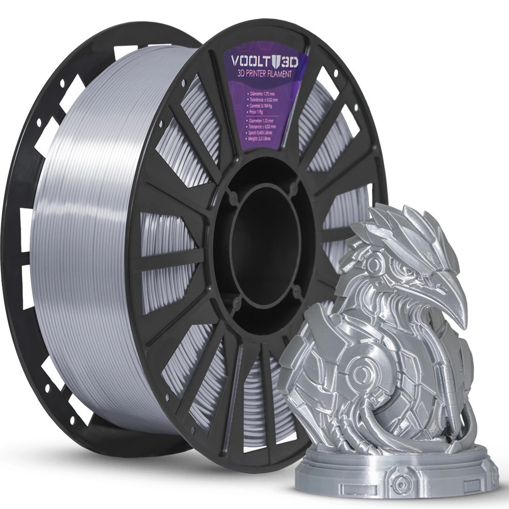 Voolt 3D - PLA Silk - Alumínio - 1 kg