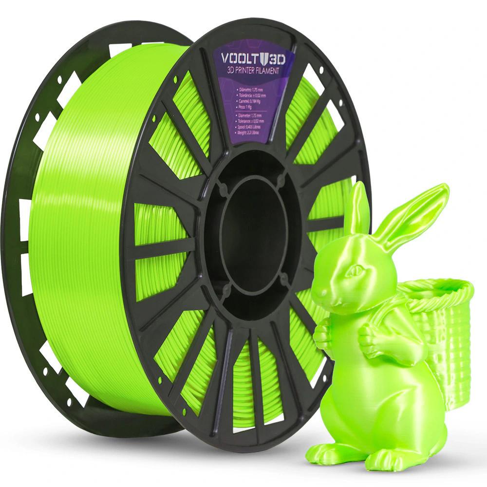 Voolt 3D - PLA Silk - Verde Neon - 1 kg