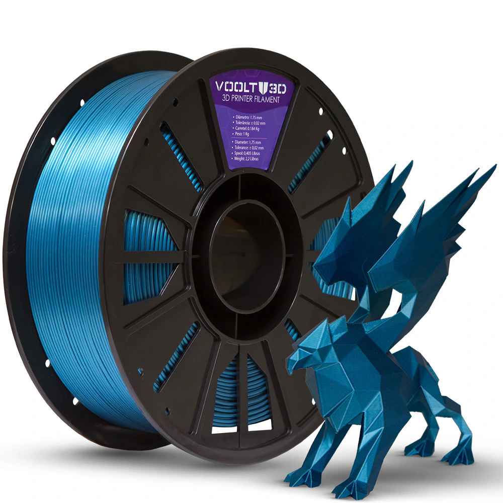 Voolt 3D - PLA Silk - Azul Metalizado - 1 kg