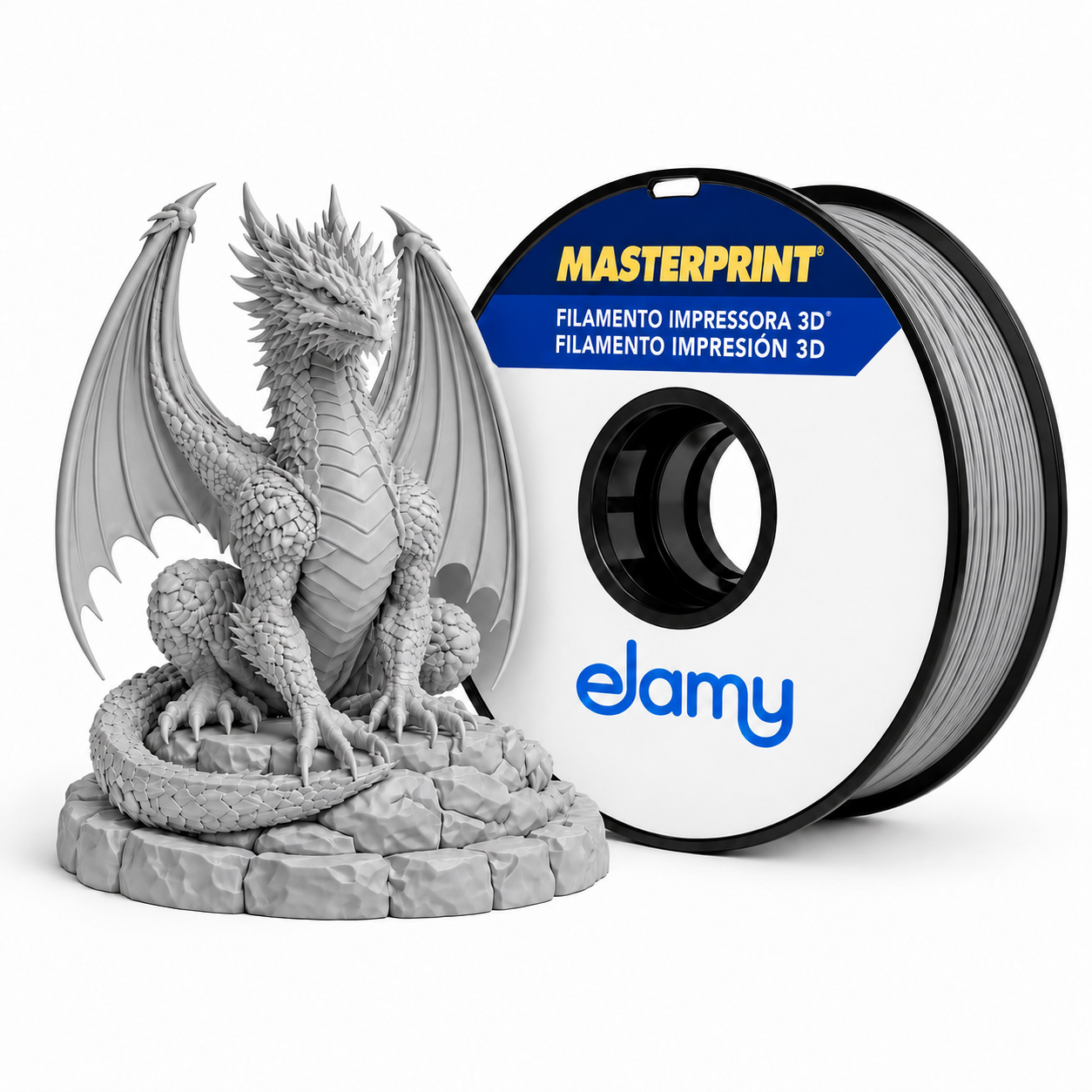 Master Print - PLA High Speed - Cinza Metálico - 1 kg