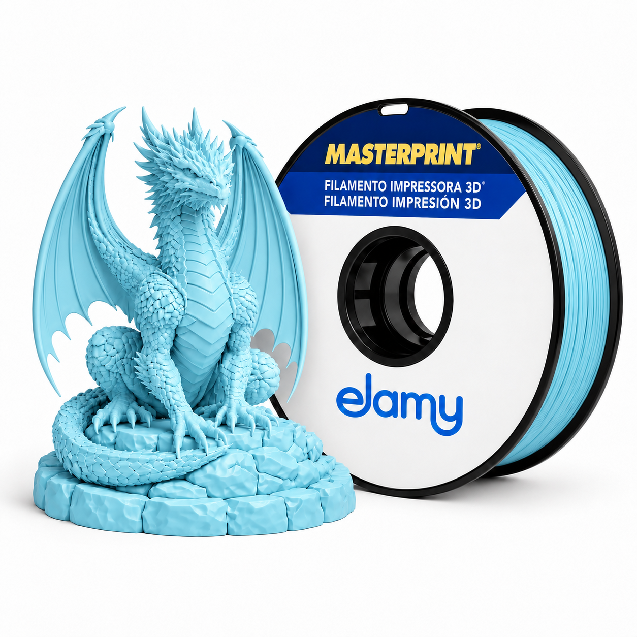 Master Print - PLA Silk - Azul Tiffany - 1 kg