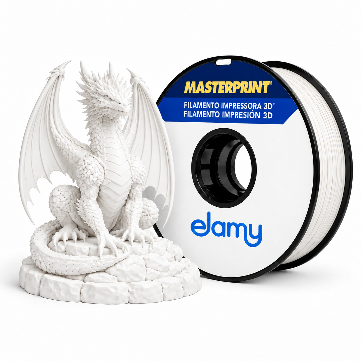 Master Print - PLA Silk - Branco - 1 kg