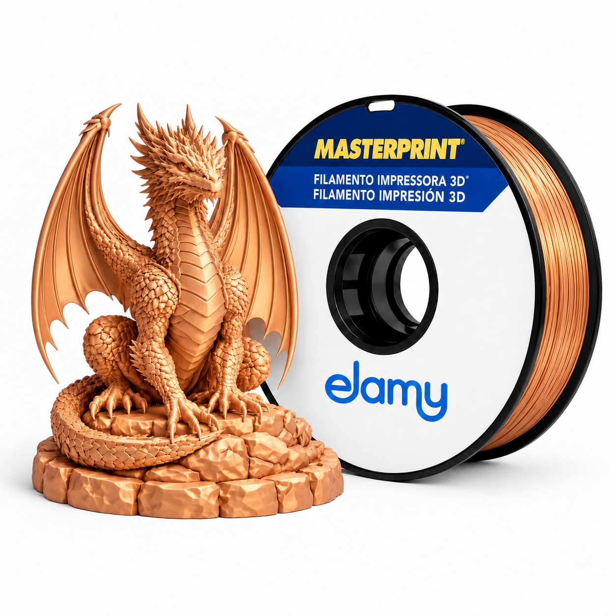 Master Print - PLA Silk - Cobre - 1 kg