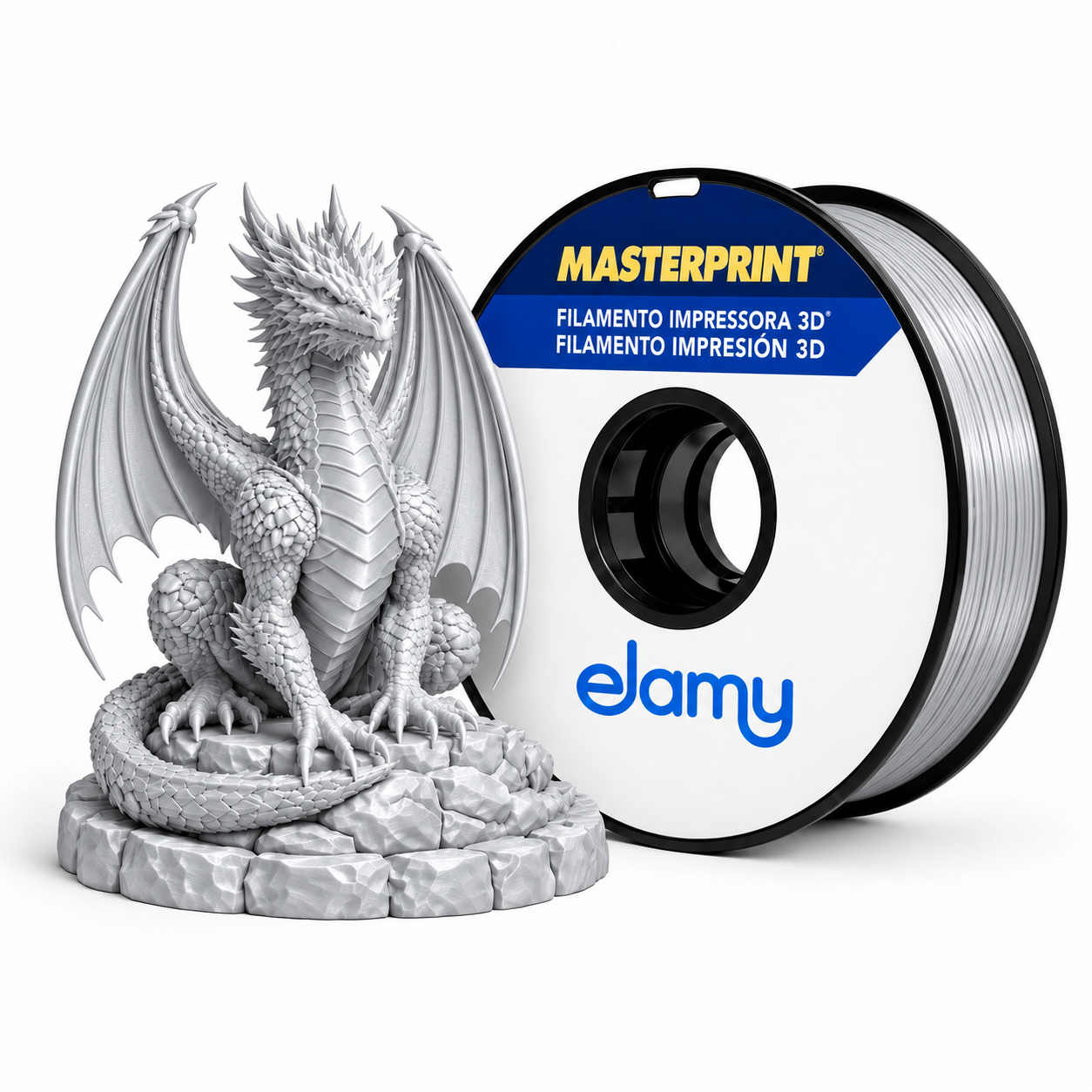 Master Print - PLA Silk - Prata - 1 kg