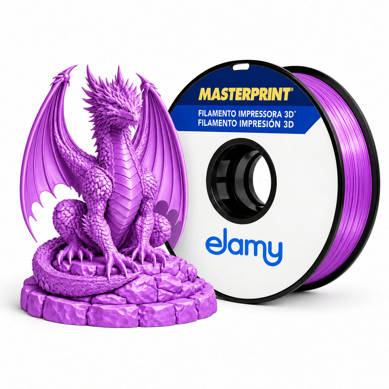 Master Print - PLA Silk - Roxo - 1 kg