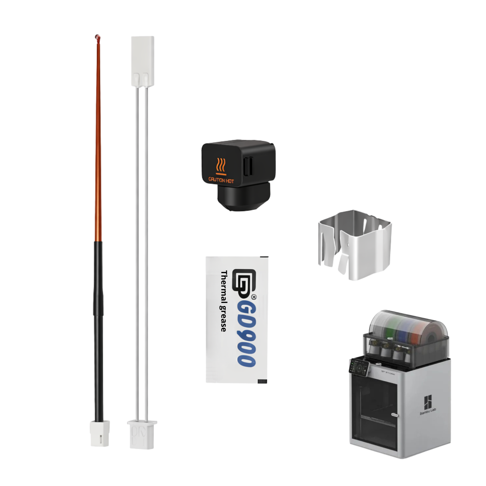 Kit aquecedor e termistor compatível com Bambu Lab X1/X1C