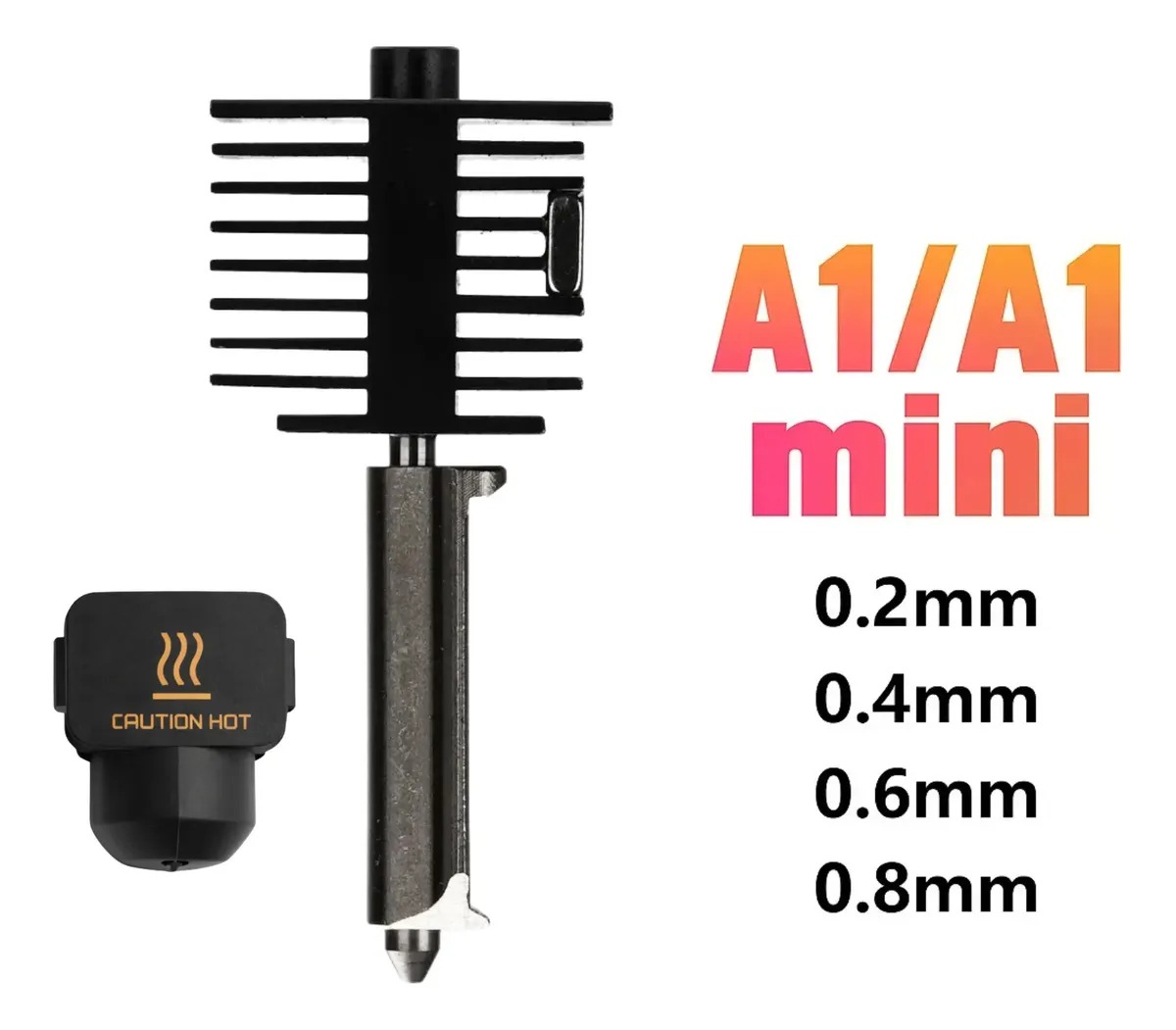 Hotend com bico integrado compatível com Bambu Lab A1 e A1 Mini